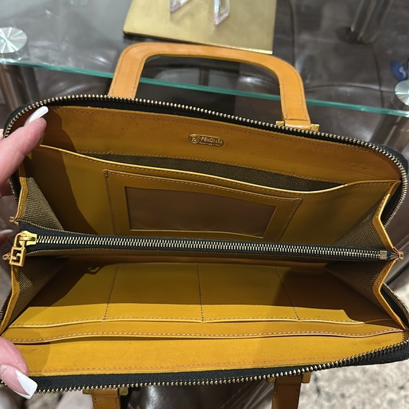 RARE Authentic Fendi Roma S.A.S. FF Vintage Top Handle Wallet Clutch, STUNNING - Picture 11 of 16
